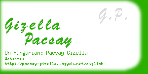 gizella pacsay business card